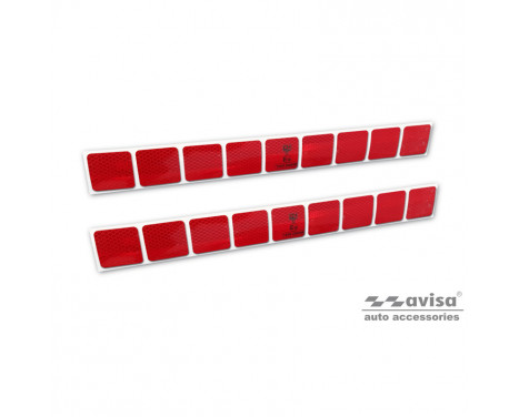 Reflecterende Strepen / Stickers - 50x5,5cm - Rood - Set à 2 stuks Reflecterende Strepen / Stickers - 50x5,5cm - Rood - Set à 2 stuks