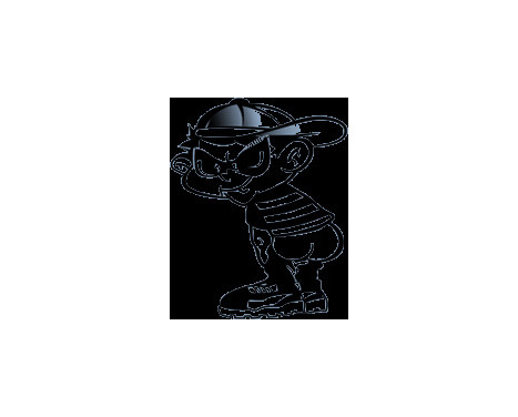 Sticker Bad Boy II - zwart - 14.5x11.5cm Sticker Bad Boy II - zwart - 14.5x11.5cm