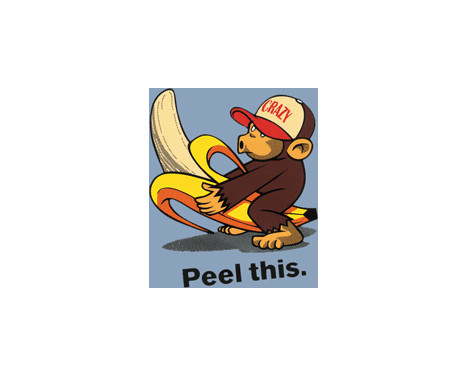 Sticker Banana Monkey - 8x10,5cm Sticker Banana Monkey - 8x10,5cm