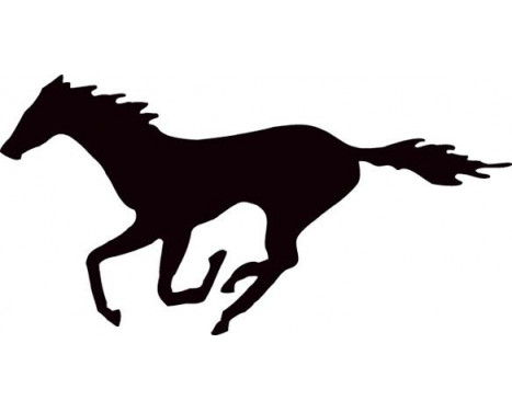 Sticker Galloping Horse - zwart - 22x10.5cm Sticker Galloping Horse - zwart - 22x10.5cm