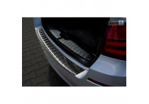 Zwart RVS Bumper beschermer passend voor BMW 5-Serie F11 Touring 2010- 'Ribs'