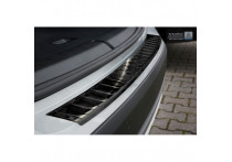 Zwart RVS Bumper beschermer passend voor BMW X1 (F48) Facelift 2015- 'RIbs'