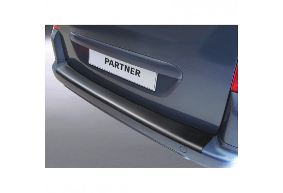 Bumper beschermer passend voor Peugeot Partner 2008- (voor gespoten bumpers) Zwart