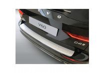 Bumper beschermer passend voor Volvo V60 II 2018- Zwart 'Ribbed'