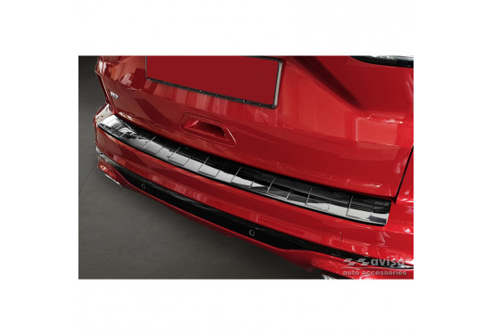 Zwart-Chroom RVS Bumper beschermer passend voor Ford Kuga III ST-Line/Hybrid/Vignale 2019-  'Rib