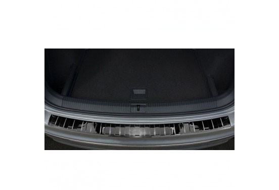 Zwart-Chroom RVS Bumper beschermer passend voor Volkswagen Tiguan II incl. Allspace 2016- 'Ribs'