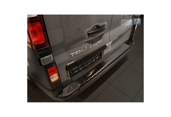 Zwart RVS Bumper beschermer passend voor Opel Vivaro & Renault Trafic 2014- / Fiat Talento 2016-