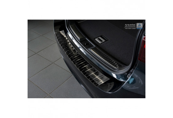Zwart RVS Bumper beschermer passend voor Toyota Avensis III Facelift 2015- 'Ribs'