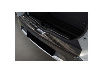 Zwart RVS Bumper beschermer passend voor Dacia Spring 2020- 'Ribs'