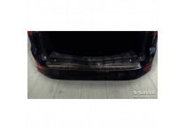 Zwart RVS Bumper beschermer passend voor Ford Mondeo IV Wagon Facelift 2010-2014 'Ribs'