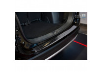 Zwart RVS Bumper beschermer passend voor Mitsubishi Outlander III 2015- 'RIbs'