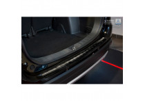 Zwart RVS Bumper beschermer passend voor Mitsubishi Outlander III Facelift 2015- 'RIbs'