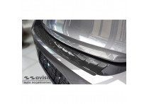 Zwart RVS Bumper beschermer passend voor Opel Corsa F Edition/Elegance HB 5-deurs 2019- 'Ribs'
