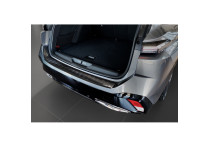 Zwart RVS Bumper beschermer passend voor Peugeot 308 III SW 2021- 'Ribs'