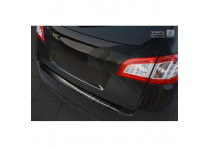 Zwart RVS Bumper beschermer passend voor Peugeot 508 SW 2011-2018 'RIbs'