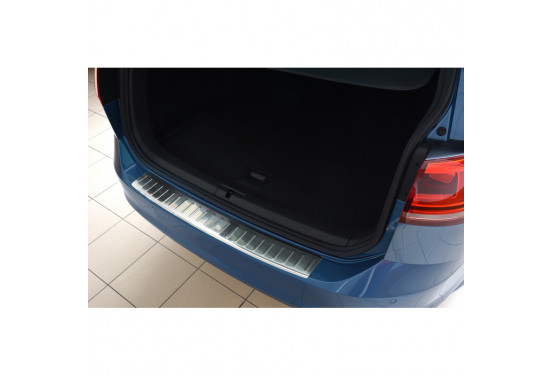 RVS Bumper beschermer passend voor Volkswagen Golf VII Variant 2012- 'Ribs'