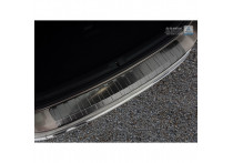 Zwart RVS Bumper beschermer passend voor Volkswagen Passat 3C Variant 2011-2014 'Ribs'