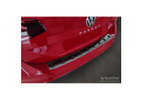 Zwart RVS Bumper beschermer passend voor Volkswagen Passat Variant 2014-2019 & Facelift 2019- (i