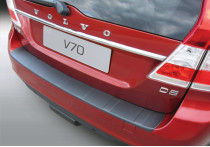 Bumper beschermer passend voor Volvo V70 6/2013- (excl. XC70) 'Ribbed' Zwart