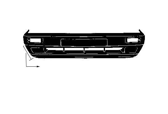 VOORBUMPER KOMPLEET 8/89+ HOOGTE 40CMzonder MISTLICHTGAT 5813572 Van Wezel