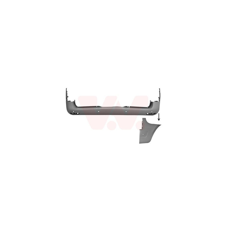 ACHTERBUMPER IN PRIMER 2971546 Van Wezel voor MERCEDES-BENZ VITO ...