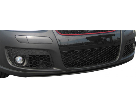 Set bumpergrills Volkswagen Golf V GTi/GT 2003- + Jetta 2005- incl. mistlampuitsparingen Set bumpergrills Volkswagen Golf V GTi/GT 2003- + Jetta 2005- incl. mistlampuitsparingen