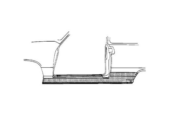 PLAATWERKDEEL Dorpel  2-deurs L