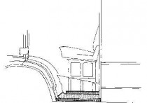 PLAATWERKDEEL ERCEDESLINKS207D407D.DORPEL