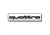 Aluminium Embleem/Logo - QUATTRO - 7x1,7cm