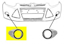 BUMPERGRILL ONDER RECHTS  + MISTLICHTGAT  + Chrome Buiten