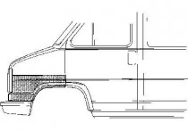 PLAATWERKDEEL DUCATO WIELSCHERM 2-D LINKS