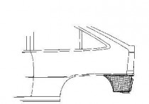PLAATWERKDEEL KADETT E 84- ACHSCHRPLAAT