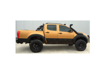 Oneway Set spatbordverbreders (Fender Flares) passend voor Isuzu D-Max II 2012-2019 - Matzwart