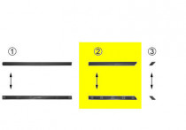 SIELIJST RECHTS ONDER ACHTERPORTIER ZWART 53 MM