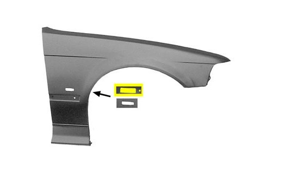 VOORSPATBORD  RECHTS -9/96 4/5-deurs +ZIJKNIPPERLICHT 0640656 Equipart