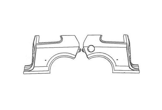 ACHTERSPATBORD LINKS  3-deurs 5894649 Van Wezel