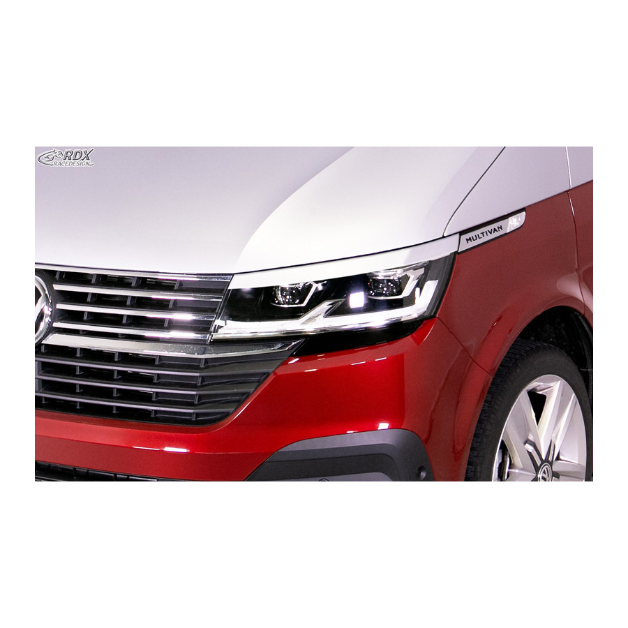 RDX Racedesign Palpebre Fari In ABS Per VW Transporter T6.1 2021- - Set Coppia, Certificato TÜV