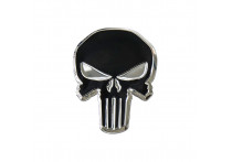Aluminium Embleem/Logo - Skull - 7,5x5,5cm