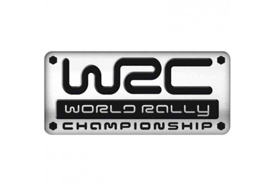 Aluminium Embleem/Logo - WRC - 5,5x2,5cm