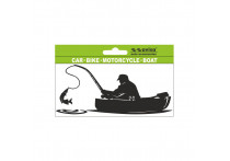 AutoTattoo Sticker Fisher in Boat - 14x6,5cm