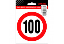 AutoTattoo Sticker Speed Limit 100km - 9,5x10cm
