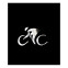 Nikkel Sticker 'Cyclist' - 65x40mm
