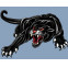 Sticker Panther - zwart - 18x12cm, voorbeeld 2