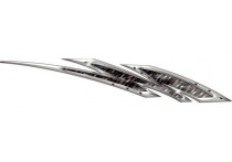 Stickerset Metal Flash - zilver/staal - 2x 50x7cm