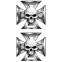 Stickerset Skull+BlackEyes in IronCross - 2x 8x8cm, voorbeeld 2