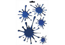 Stickervel (5-stuks) - donkerblauw - 25x17,5cm