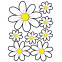 Stickervel Flowers - wit - 24,5x32,5cm, voorbeeld 2