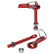 Jeu de crochets / goupilles universels pour capot moteur - aluminium rouge, Vignette 2