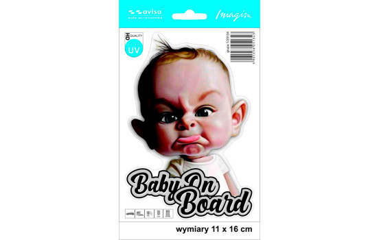 Autocollant de Tatouage de Voiture Bébé à Bord - 11x16cm