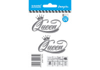 Autocollant de tatouage de voiture QUEEN 2pcs - 6.3x4cm